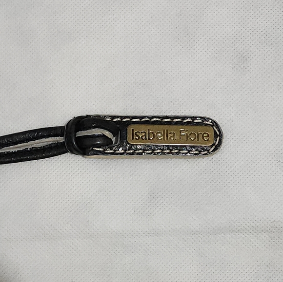 Isabella Fiore Black Leather Studded Braided Hobo Shoulder Bag Boho Western Chic - Picture 15 of 15